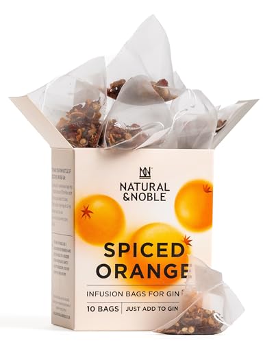 Natural & Noble Spiced Orange Infusion Bags for Gin. Pack of 10.