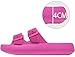 BenSorts Pillow Sandals for Women Bath Shower Shoe Fashion Sandals Pool Room House Slippers EVA Slides for Indoor Outdoor Hot Pink Men Size 5 6 Women Size 7 7.5