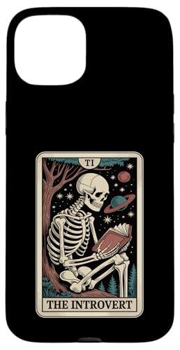 The Introvert Tarot Card Indoorsy Skeleton Inrovert �X�}�z�P�[�X iPhone 15 Plus �p