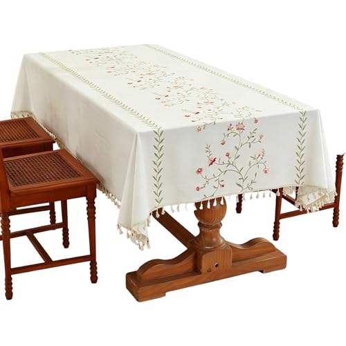 Nappe brodée de table pour cuisine et bureaux avec chemin antidérapant