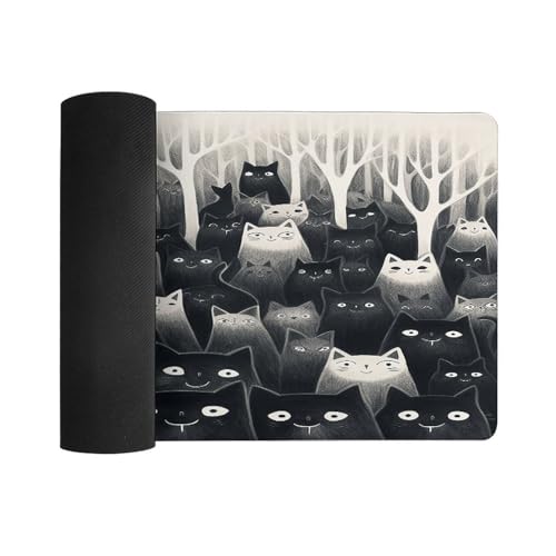 Alfombrilla de escritorio impermeable negra 12x24 pulgadas miniatura 3