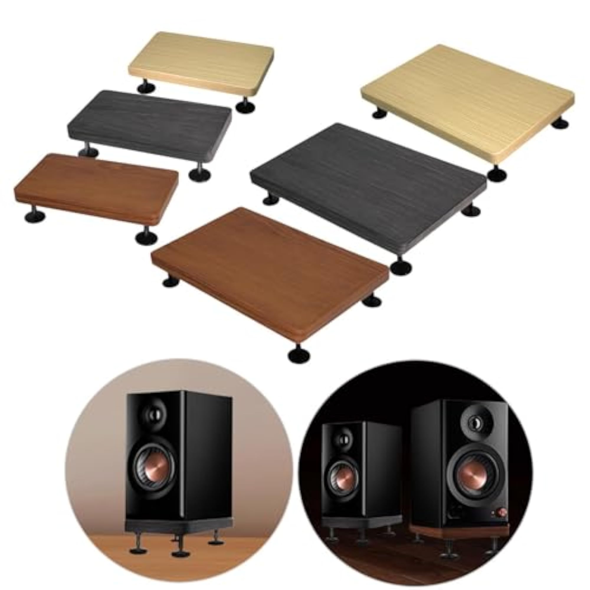Wood Desktop Speaker Stand for Music Studio Speakers