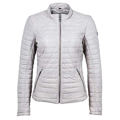 Preisvergleich Produktbild Gipsy Damen Lederjacke Baya LNB W Stepp-Optik (XL, Light Grey)