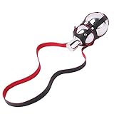 YOOKOON Portable Gourd Stainless Steel Hip Flask Water Kettle with PU Black Stripe 500ML/17.6OZ