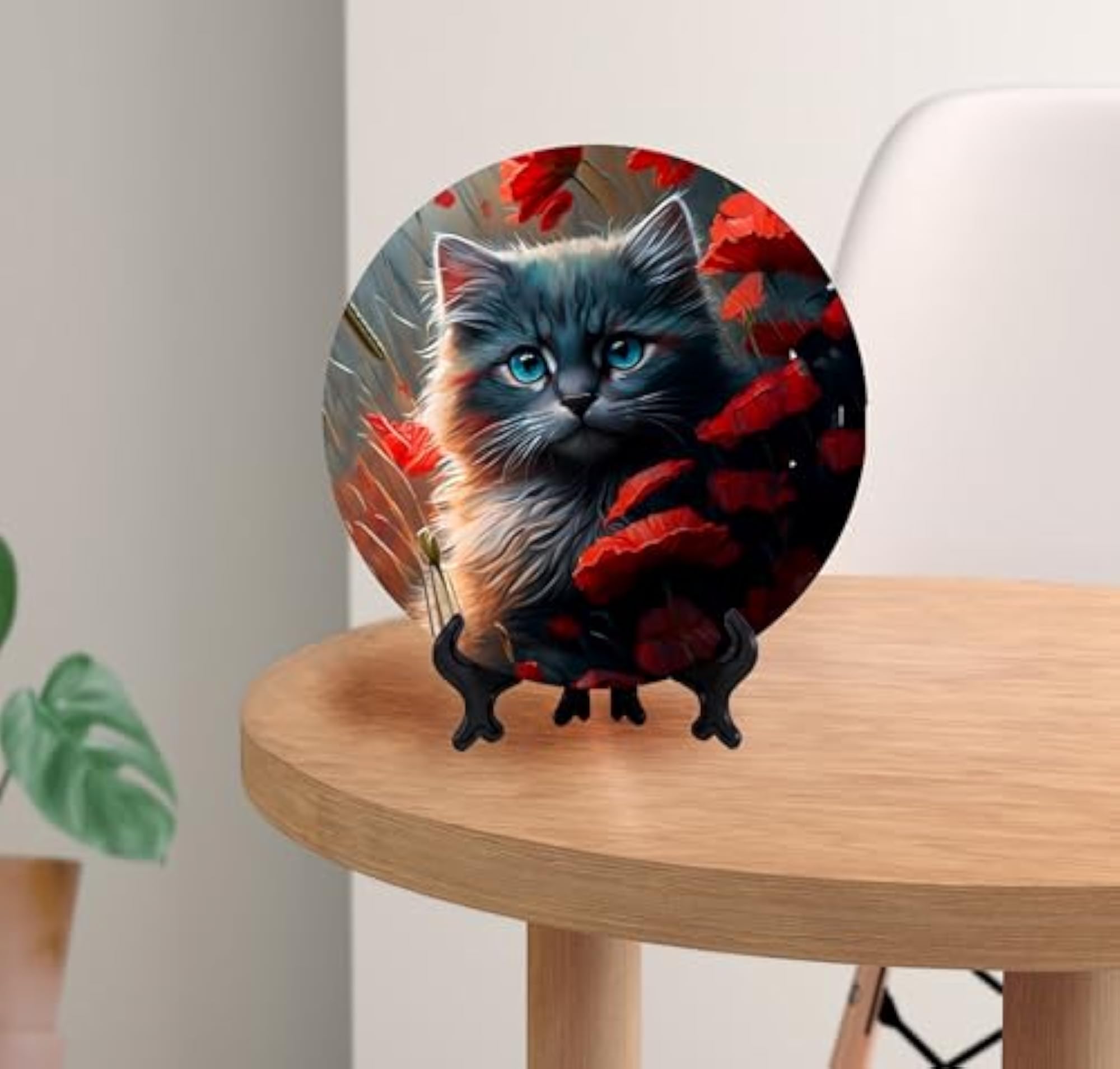 Kitty the Cat Decorative Ceramic Art Plate for Home Décor