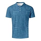 Generisch Camisa casual estampada para uso diario. Blusa fluida a la moda con ajuste cómodo y estilo versátil para excursiones y ocio., azul, XL