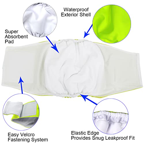 Image of In hand Washable Durable Male Dog Diapers(Pack of 3), Premium Reusable Belly Bands Belly Wrap for Male Dog, Comfy Doggie Diapers