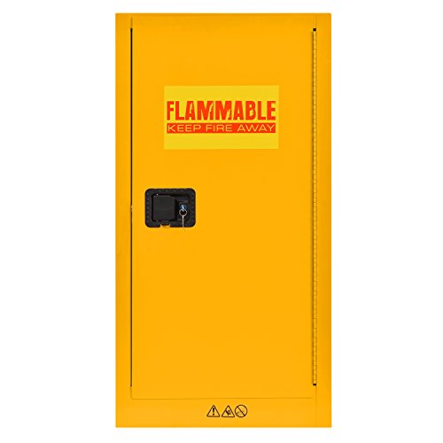 Sandusky Lee Sc16F Flammable Liquid Storage Cabinet In Yellow, 44" Height, 23" Width, 18" Length #TOP8