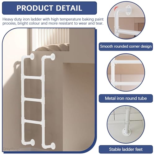 Escalera de emergencia de pared para evacuación en ventanas y acceso cómodo al ático 4