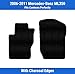 Charcoal Edge Custom Fit Front Carpet Floor Mats, Black, Compatible with Mercedes-Benz ML350 2011 2010 2009 2008 2007 2006