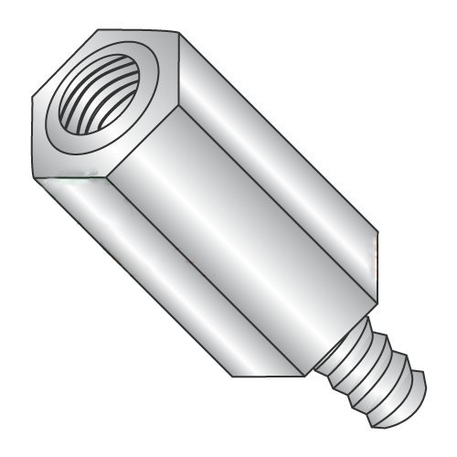 3/16" OD Hex Standoffs (Male-Female) / 4-40 x 7/16" / Stainless Steel/Outer Diameter: 3/16" / Thread Size: 4-40 / Length: 7/16" (Carton: 500 pcs)