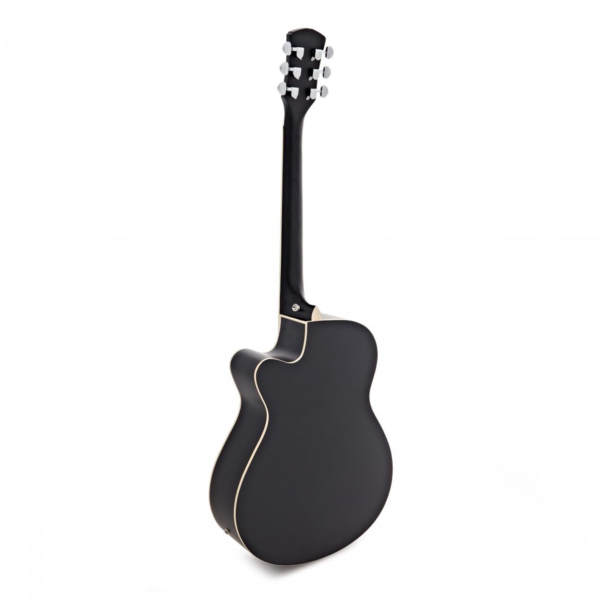 Chitarra Elettroacustica Cutaway Nera, Ampli 15W e Accessori | Manico a C Comodo per Principianti, Preamplificatore EQ 3 Bande Integrato, Ampli 15W e Pacchetto Accessori Completo Incluso