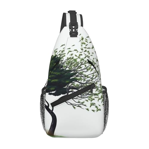 Bolso tipo Sling para Hombre y Mujer Negro Urbano