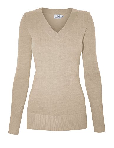 Image of Cielo Women's Solid Soft Stretch Pullover Knit Sweater