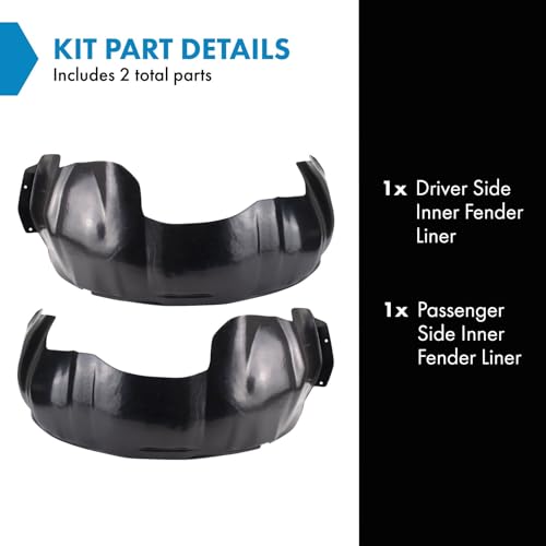 Image of TRQ Inner Fender Liner Set Compatible with 1993-1997 Pontiac Firebird GM1250105 GM1251105