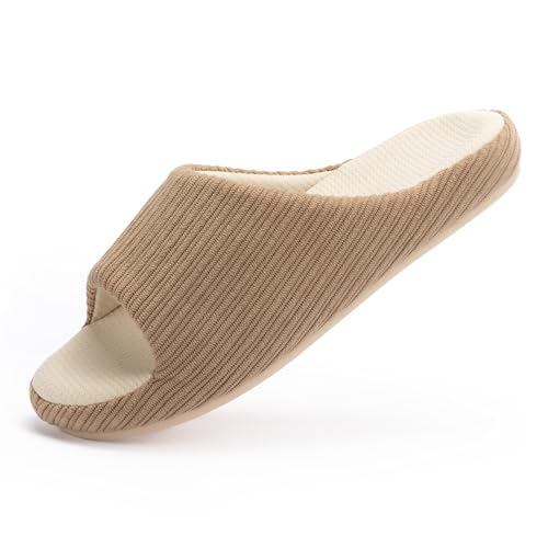 Pantoufles en mousse à mémoire de forme Chantomoo avec semelle caoutchouc