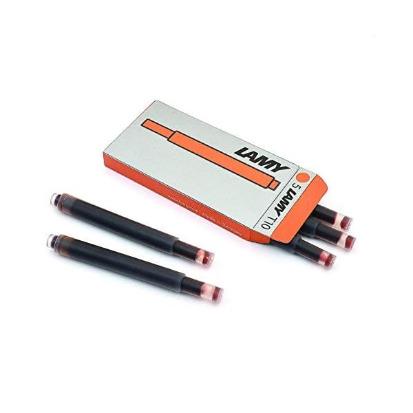 LAMY T 10 Tinte 825 – Tintenpatrone mit großem Tintenvorrat in der Farbe Rot für alle Lamy Patronenfüllhaltermodelle – 5…