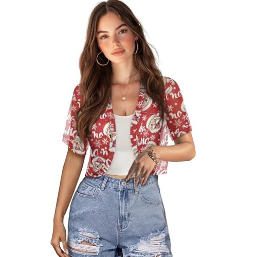 Image of Women's Shrug Short Sleeve Bolero Open Front Knit Party Tulle Cardigan Cropped Cardigan Shoulder Cover Up