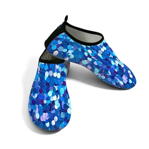 Zapatos deportivos acuáticos unisex en azul brillante tipo escarpines sin cordones