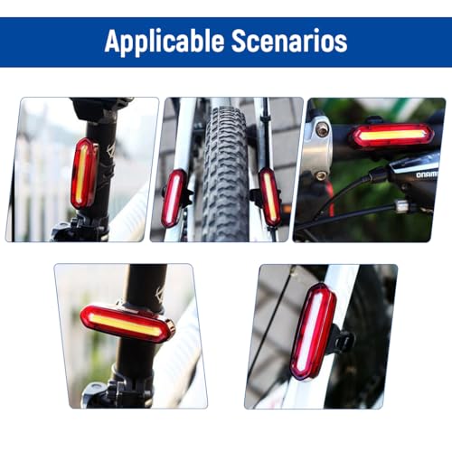 Image of Proberos Bicycle Taillights for Riding, Cycle LED Lights for Bicycle, IPX6 Waterproof Light with 6 Modes, 360 Adjustable Angle, USB Rechargeable, High Brightness Design, Cycling Gadgets Accessories