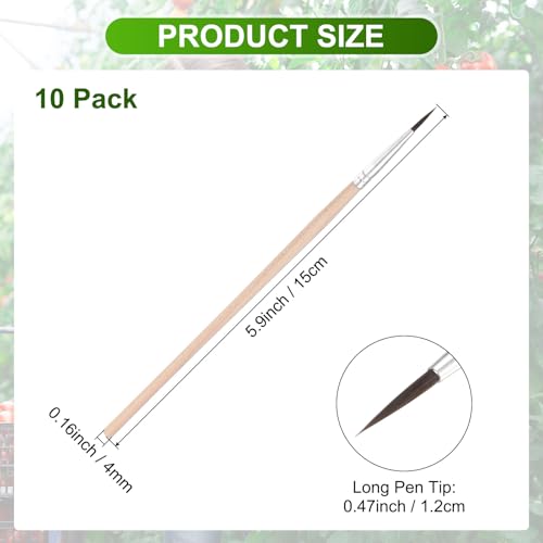 M METERXITY 10-Pack Cepillo Polinizador Manual de Madera miniatura 3