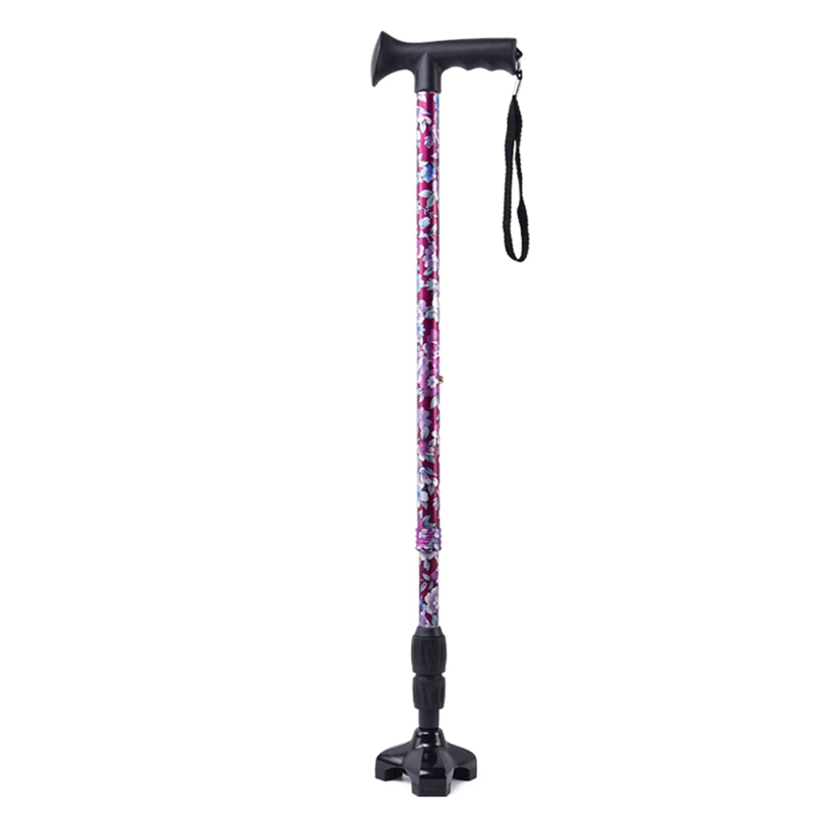 Bastones para Caminar para Mujeres, Bastón de Aluminio Ajustable con Diseño Floral Elegante para Hombres/Personas Mayores, Regulable en 10 Medidas