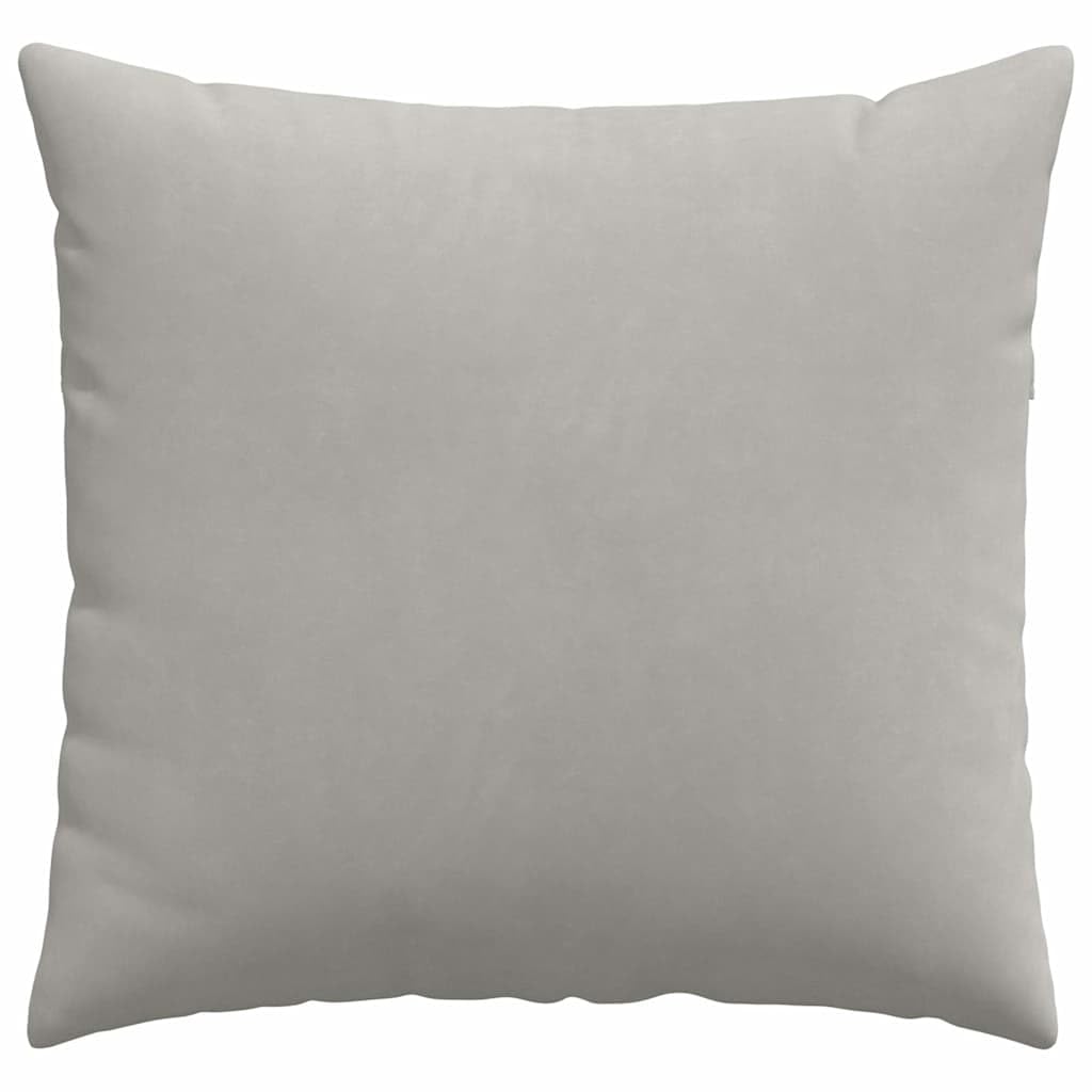 Sofakissen 2 Stück Hellgrau, 45x45 cm Stoff, Dekokissen mit Polyesterfüllung, Abnehmbarer Bezug, für Wohnzimmer, Schlafzimmer