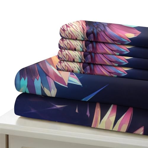 Housse de couette chouette 3D en microfibre 200x200 cm pour lit double
