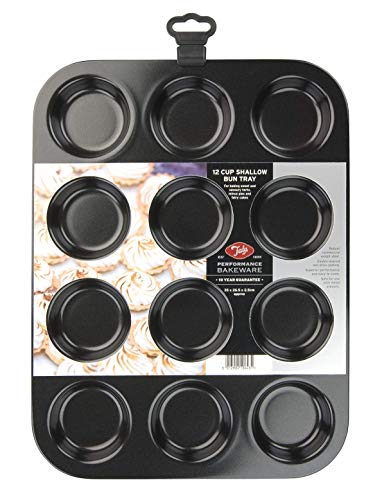 Tala Non Stick 12 Cup Shallow Bun Tin, Black #TOP5