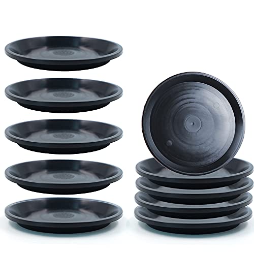 Lot de 10 soucoupes de Plantes durables pour intérieur et extérieur, Plateau inférieur pour Pot de Fleurs Rond, Plateaux d'égouttement pour Plantes en Pot de Jardin, Support de Plante en palettes Cover