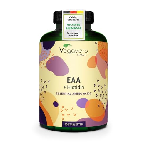 EAA Aminoácidos Esenciales Vegavero | BCCAS Aminoacids | 300 Comprimidos | 9 Aminoácidos Esenaciales | Vegano | Aminos Ramificados