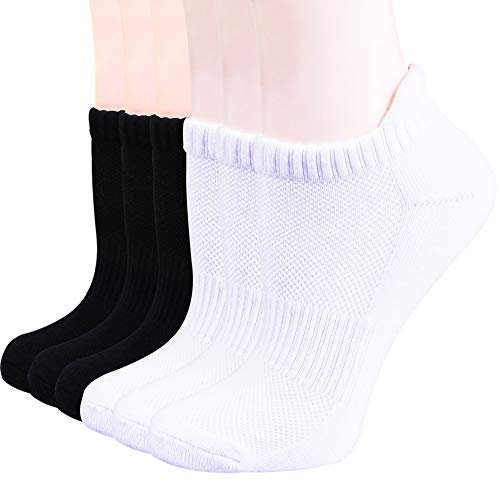 Ambielly Trainer Socken Zum Männer und Frauen Sport Knöchel Socken Für Männer und Frauen Unsichtbar Gehen Laufen Socken (Black&White, 39-42)