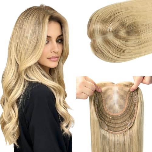 KOLALA Hair Toppers for Women Real Human Hair 16 inch
