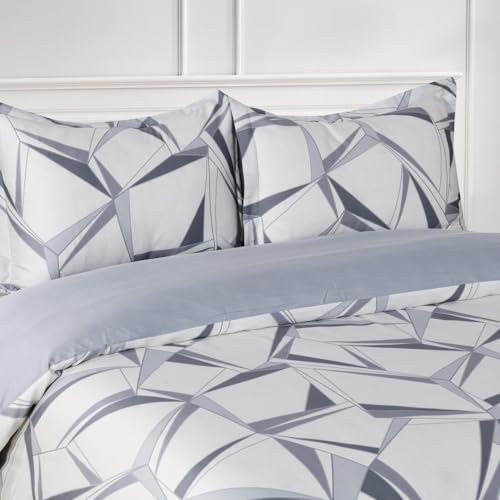 Majestic Giftware Madison Linen 8-Piece 44" Twin Size Bedding Set (BL500-44T-2) | Tokyo Comfort - Ash 300 Thread Count Cotton Sateen | 2 Fitted Sheets, 2 Duvets, 4 Pillowcases | Soft & Luxurious