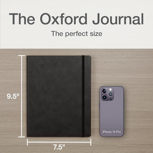 Cuaderno de escritura rayado Oxford 192 páginas y tapa dura negra para diario de escritor 2