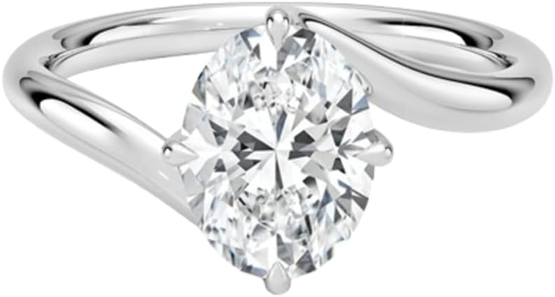 2.5 Carat Lab Grown Diamond Ring VVS2 10K 14K 18K Solid Gold & 925 Sterling Silver Engagement Ring Atelier Solitaire Wedding Bridal Anniversary Christmas Gift for Women(IGI Certified)