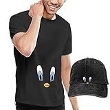 Material: Umweltfreundliches Material; Atmungsaktiv, leicht, leicht zu trocknen. T-Shirt aus 100% Baumwolle und leichte Baumwoll-Denim-Baseballmütze.
