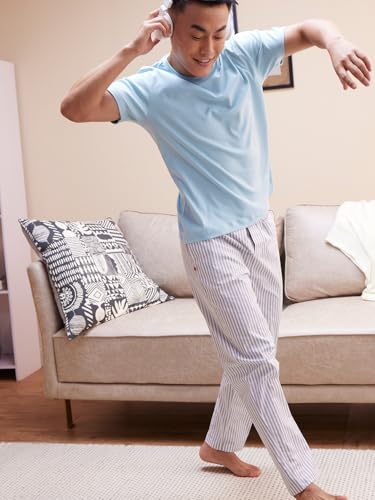 Image of DAMENSCH The Stretch Men's Woven Cotton Tapered Fit Pyjama Pants