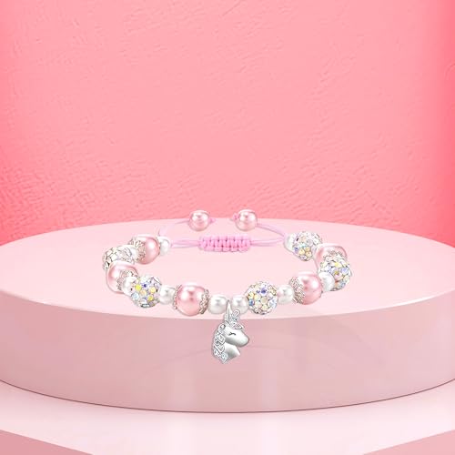 POTUS Unicorn Natural Stone Bracelet for Birthday Gift 4th Birthday Present4