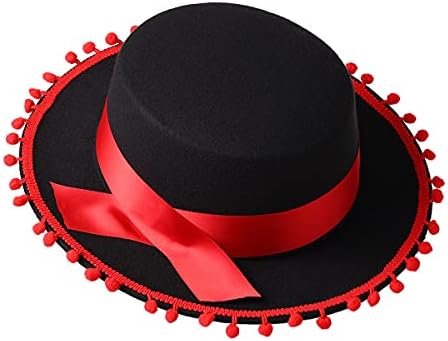 COSDREAMER Women Men Spanish Hat bow tie hat Matador Hat Mexican Sombrero Hat