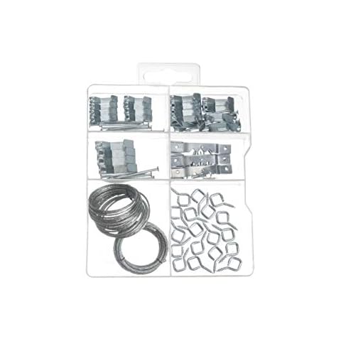 Picture Hanger Assortment KIT, Includes Hooks, Nails, Sawtooth Hangers, and Picture Hanging Wire. Perfect for All Your Paintings, Family Photos, Canvas and Artwork- Nick The Fixer Cover