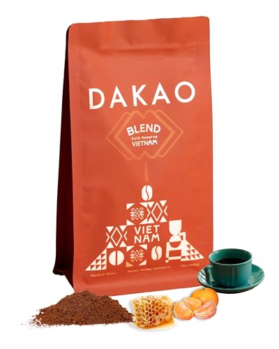 DAKAO COFFEE - Vietnamese Reserve Blend Ground Coffee, Arabica Robusta