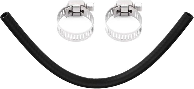 3/8" 1FT Submersible Fuel Hose E85 In Tank Line SAE 30R10 300PSI with 2 Clamps for Automotive Fuel Systems Engines