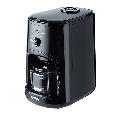 Tower T13005 Bean to Cup Filter Coffee Maker with Coarse and Fine Grinding Options, 0.6 Litre, 900 W, Black 3 Gallery Image Tower T13005 Bean to Cup Filter Coffee Maker with Coarse and Fine Grinding Options, 0.6 Litre, 900 W, Black 3 Gallery Image