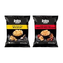 Inka Chips Kettle Potato Chips Flavor Size Variation 10 Ounce Variety Pack, Sea Salt and Caramelized Onion & BBQ