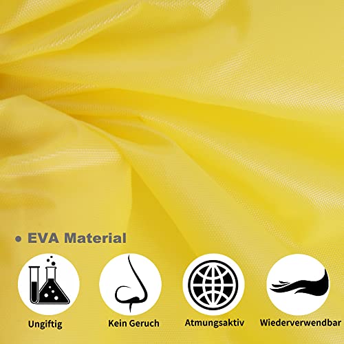 Opret 2 Stück Regenmantel Durchsichtiger Regenponcho für Damen Herren, Wiederverwendbar Wasserdicht Regencape Regenjacke, Eva Atmungsaktiv Regen Zubehör für Wandern Radfahren Camping Reisen
