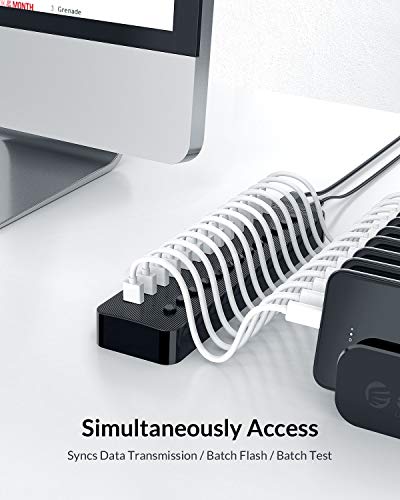 HUB USB 3.0 Attivo 13 Portes Alimentato 60W Alimentazione 12V / 5A con Alluminio Interruttore ON/OFF Individuale per Computer Desktop, PC, iMac, HDD Mobile, Unità Flash, Ricarica IiPad - Hub USB - Immagine 4