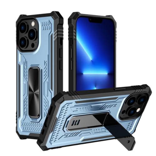Coque Hybride iPhone 12 Pro Antichoc Support Métal Bleu Pare-Chocs