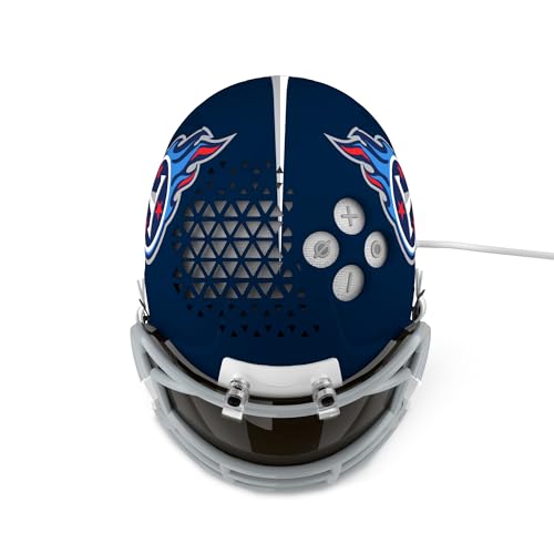 Image of NFL Echo Dot Bundle: Includes Echo Dot | Glacier White and Limited-Edition NFL Helmet Stand | Tennessee Titans