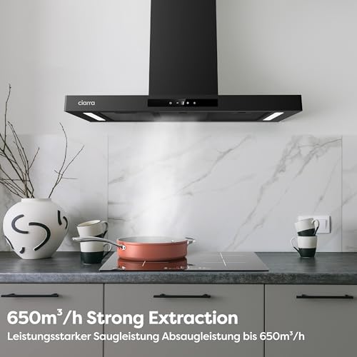 Ciarra CBCB9102-P Dunstabzugshaube 90 cm mit Wi-Fi Steuerung